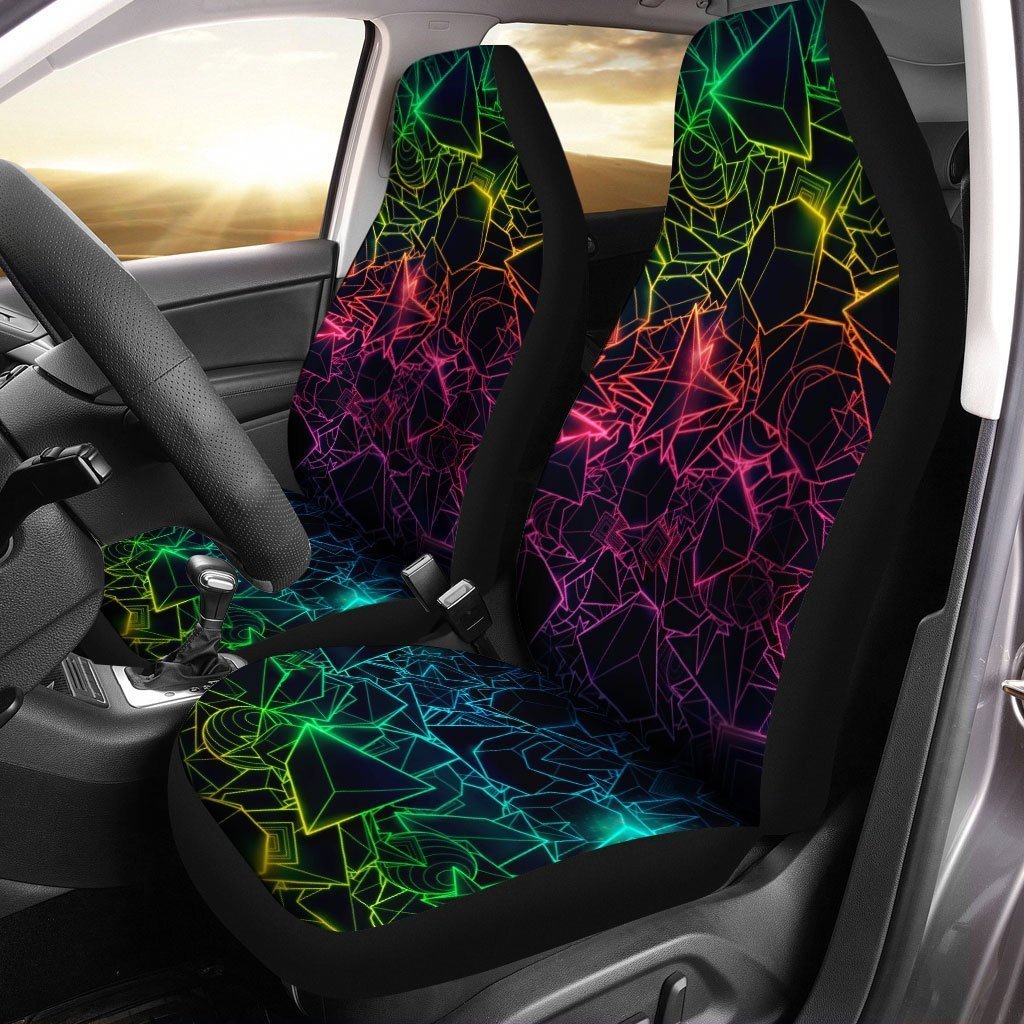 Trippy Car Seat Covers Hippie Style Car Decor Idea