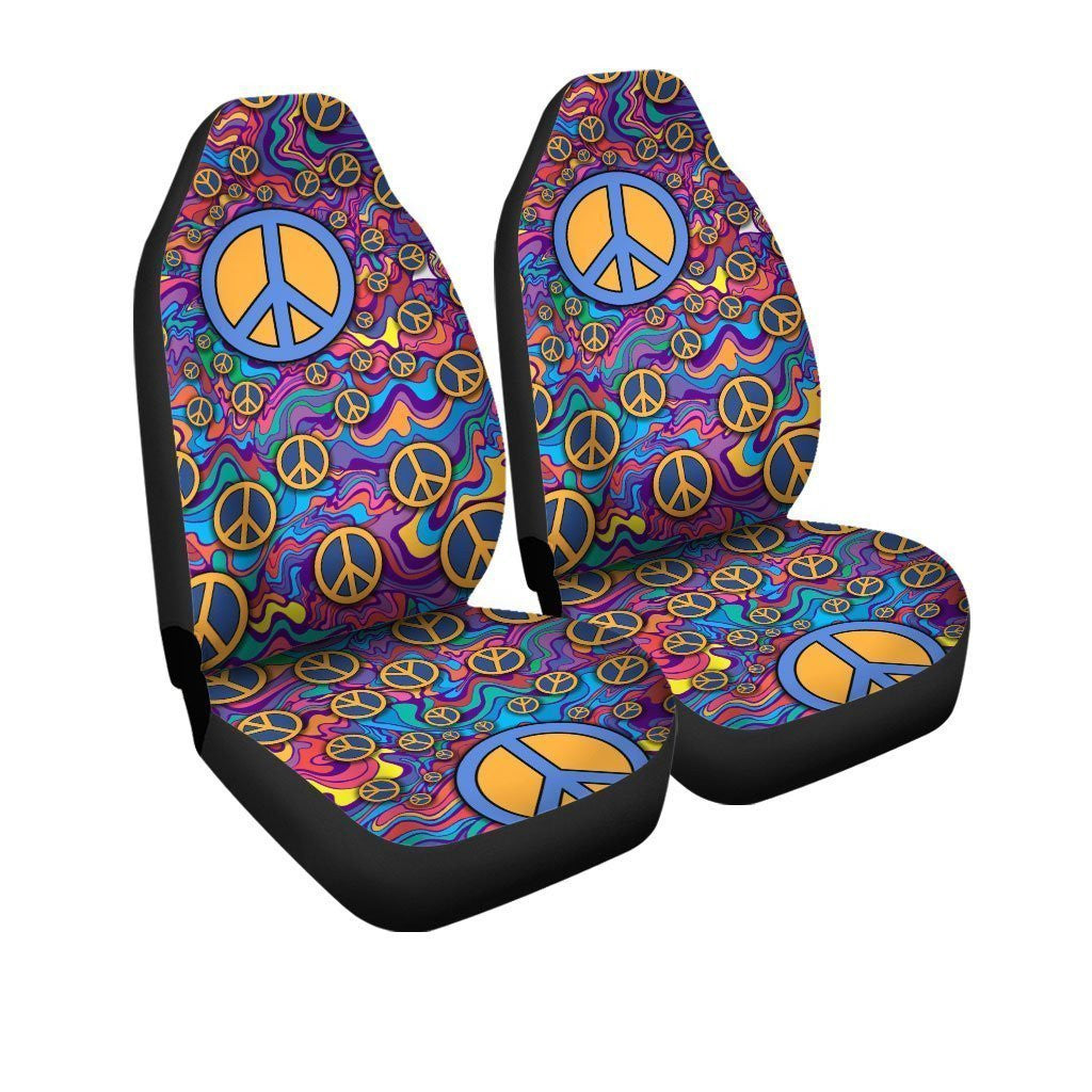 Hippie Peace Car Seat Covers Custom Symbols Car Accessories