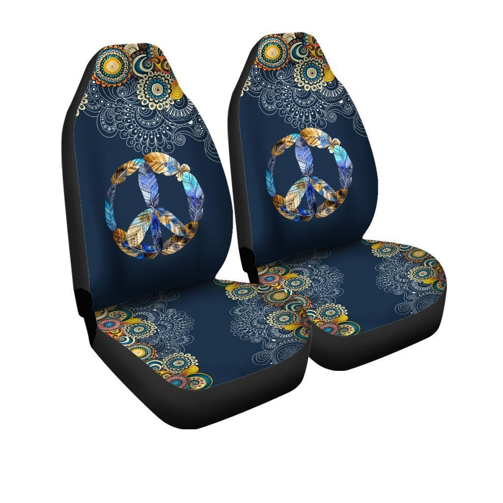 Mandala Hippie Peace Car Seat Covers Custom Car Accessories