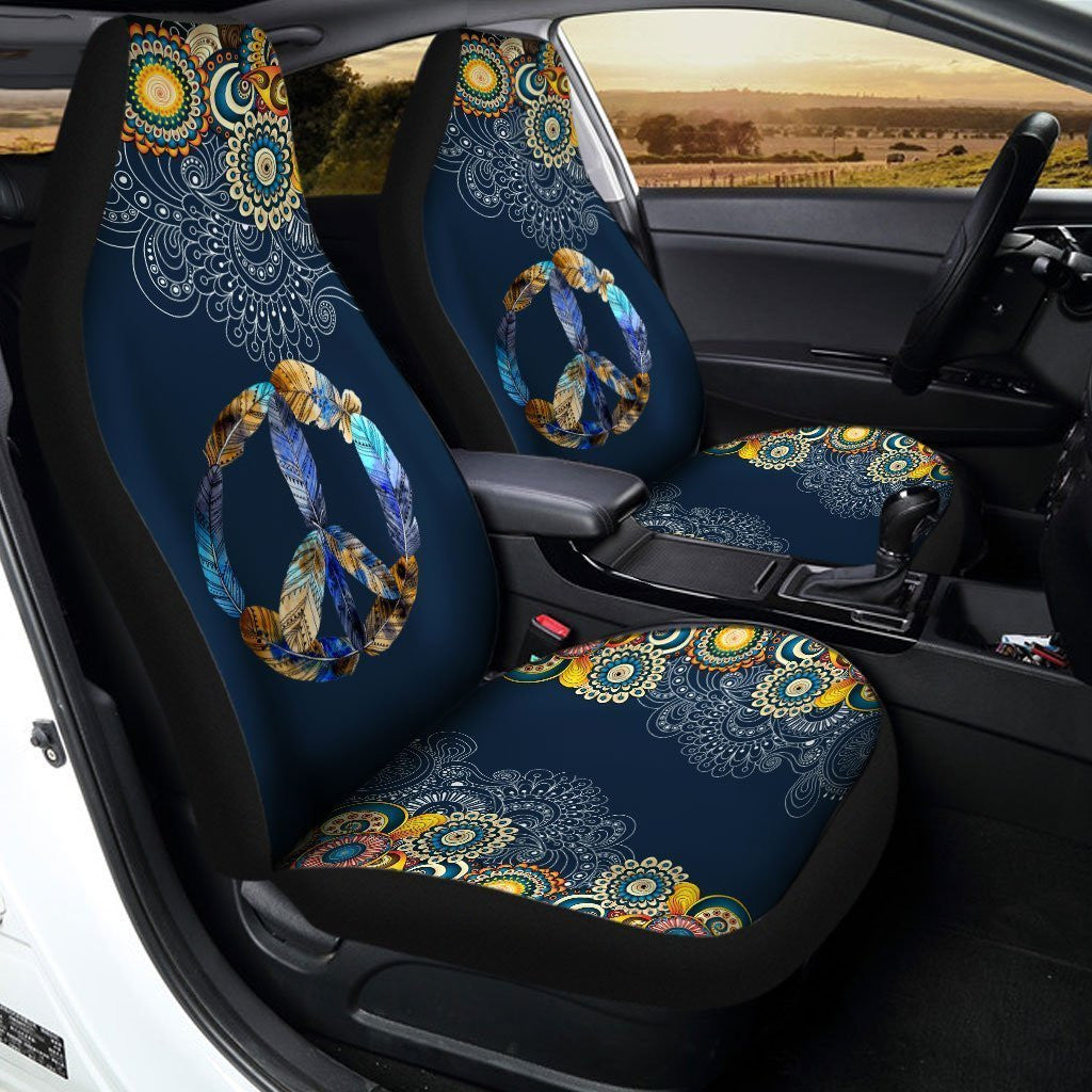 Mandala Hippie Peace Car Seat Covers Custom Car Accessories