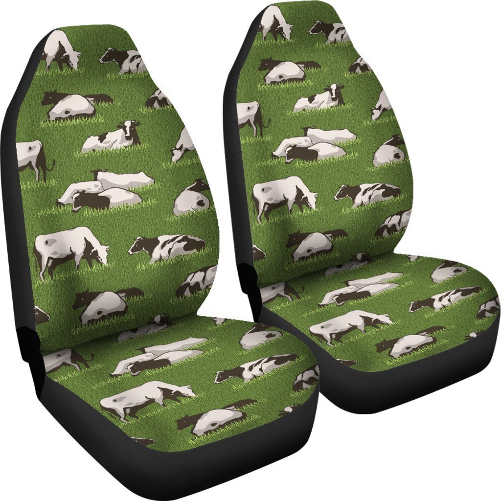 Cow Farm Pattern Print Seat Cover Car Seat Covers Set 2 Pc/ Car Accessories Car Mats