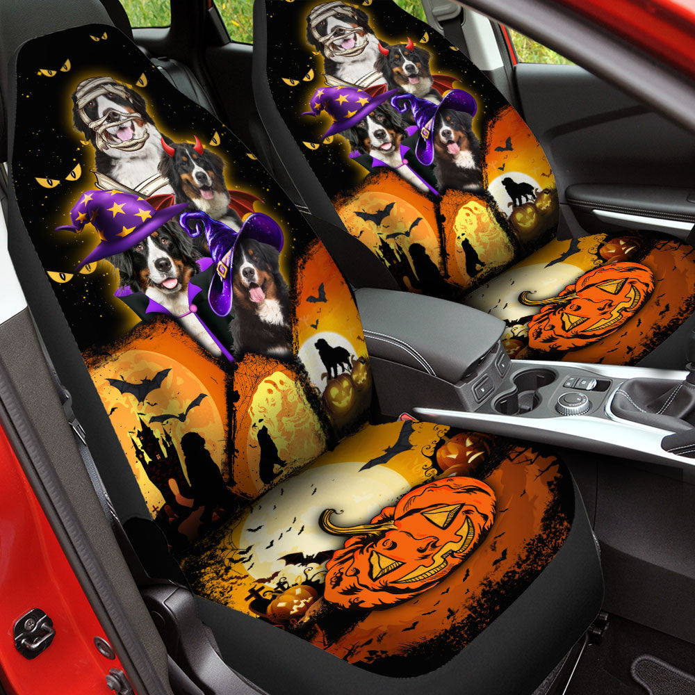 Bloodhound Halloween Pumpkin Scary Car Seat Covers