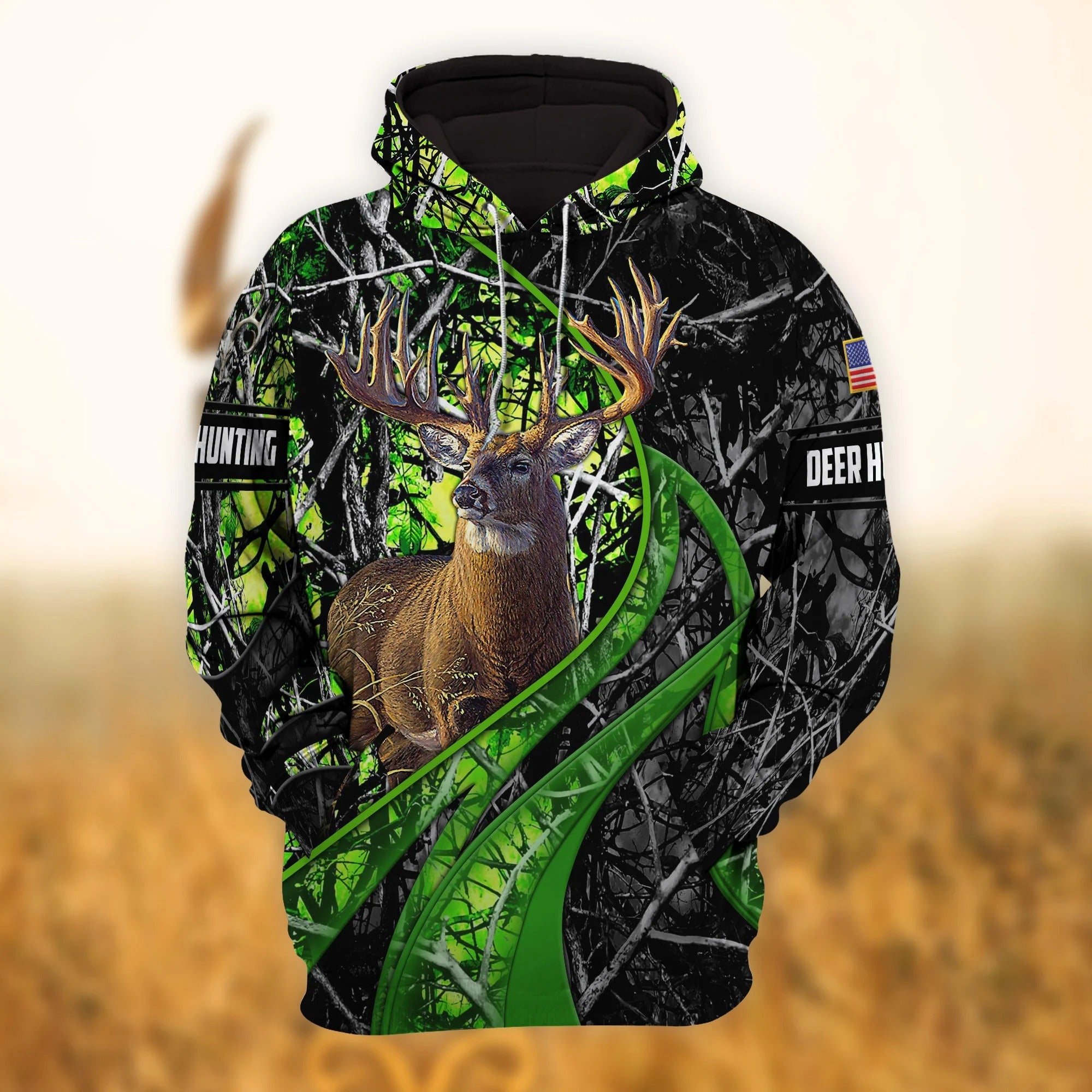 Customized Unique Hunting Hoodie Deer Hunting 3D Print Clothing Hunter Gift Dad Hunting Present
