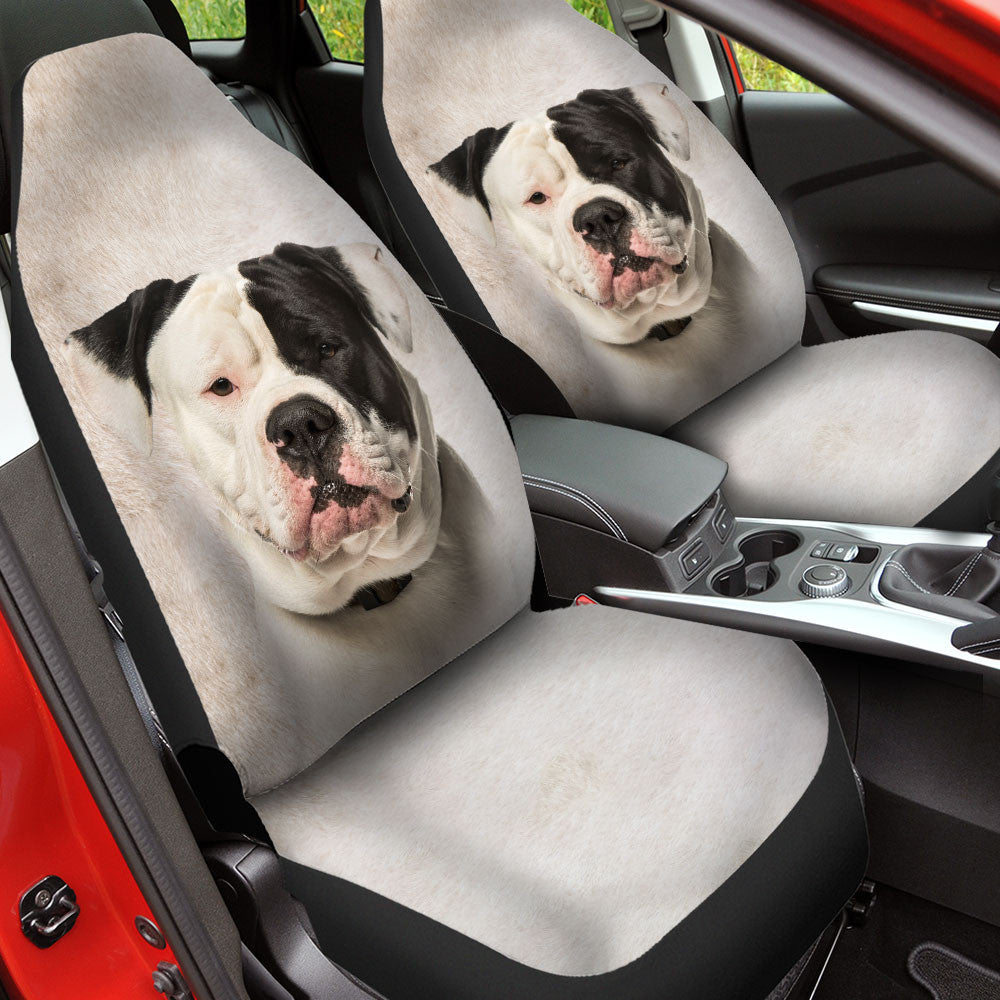 American Bulldog Funny Face Car Seat Covers