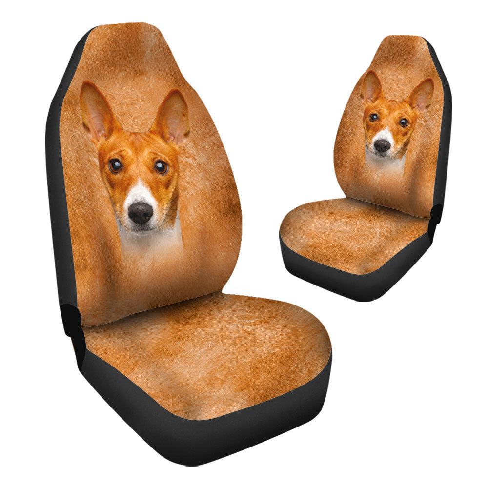 Basenji Dog Funny Face Car Seat Covers