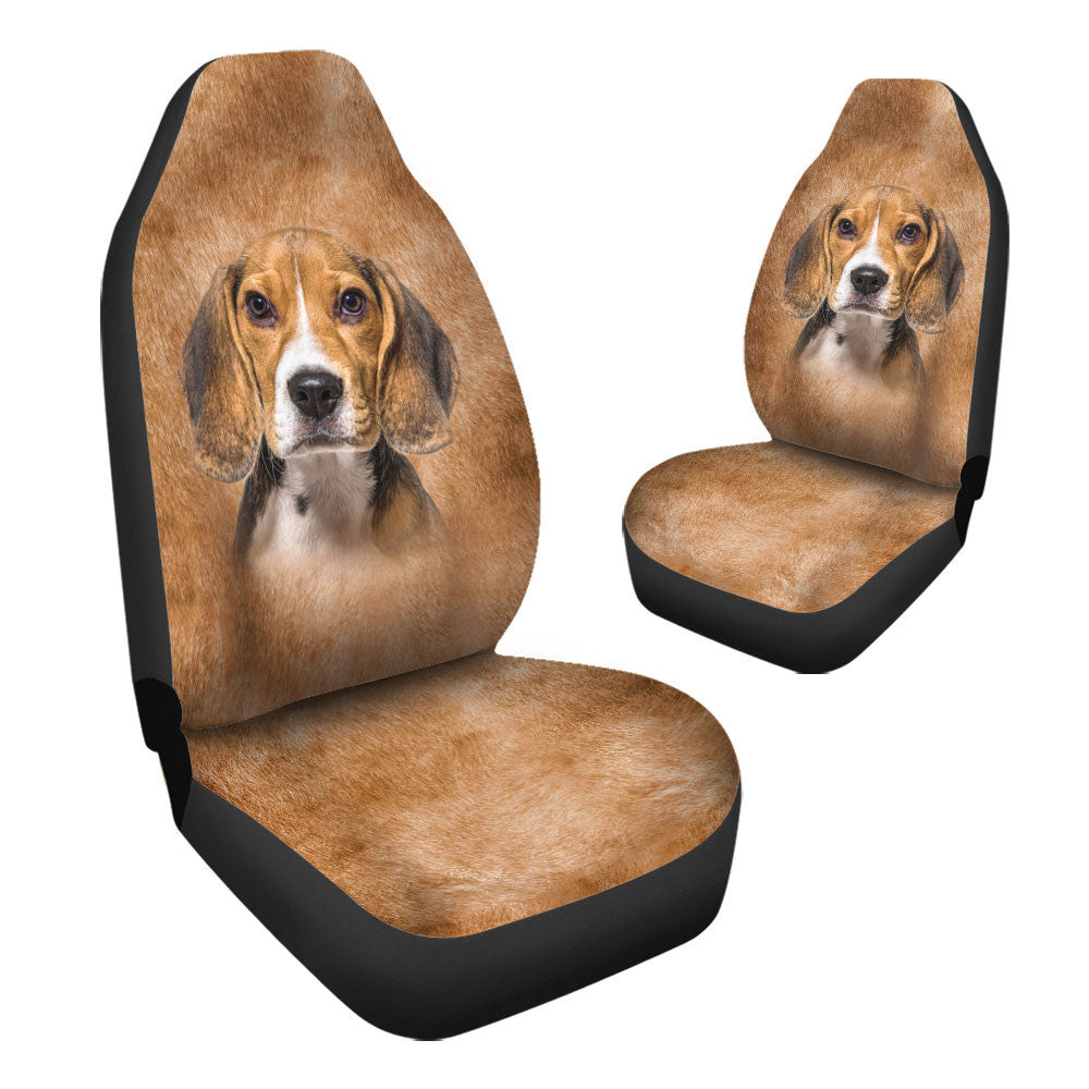 Beagle Dog Funny Face Car Seat Covers