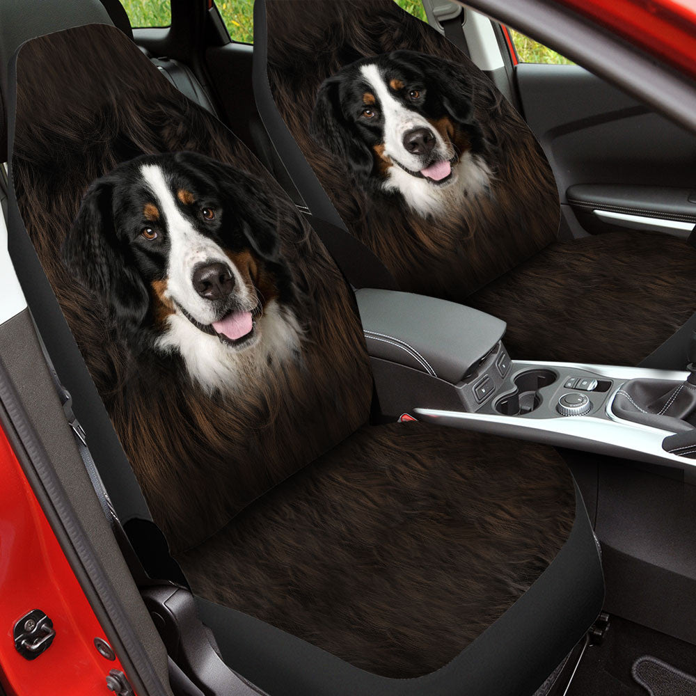 Bernese Mountain Dog Funny Face Car Seat Covers