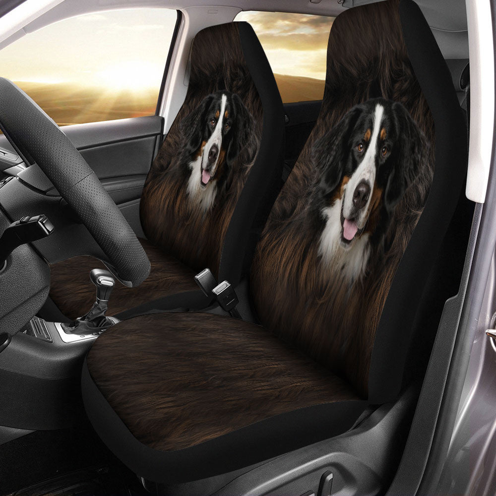 Bernese Mountain Dog Funny Face Car Seat Covers
