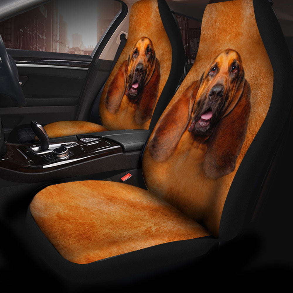 Bloodhound Dog Funny Face Car Seat Covers