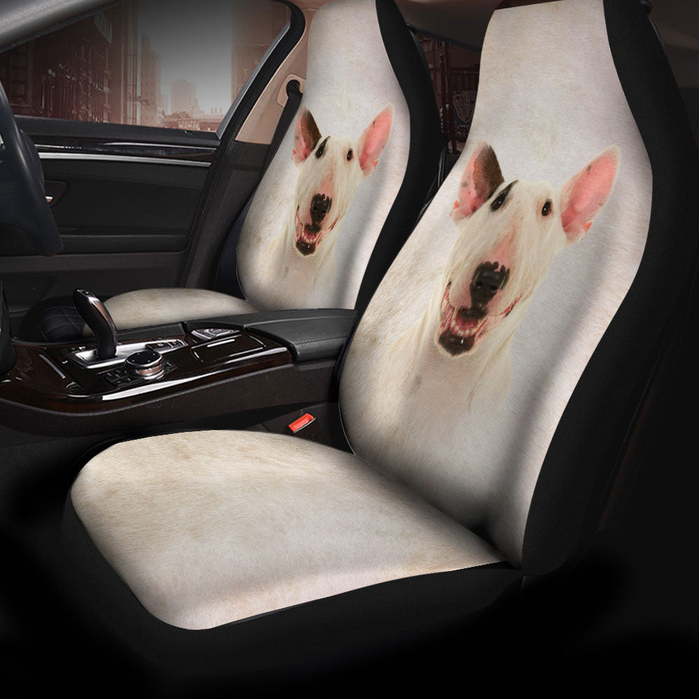 Bull Terrier Dog Funny Face Car Seat Covers