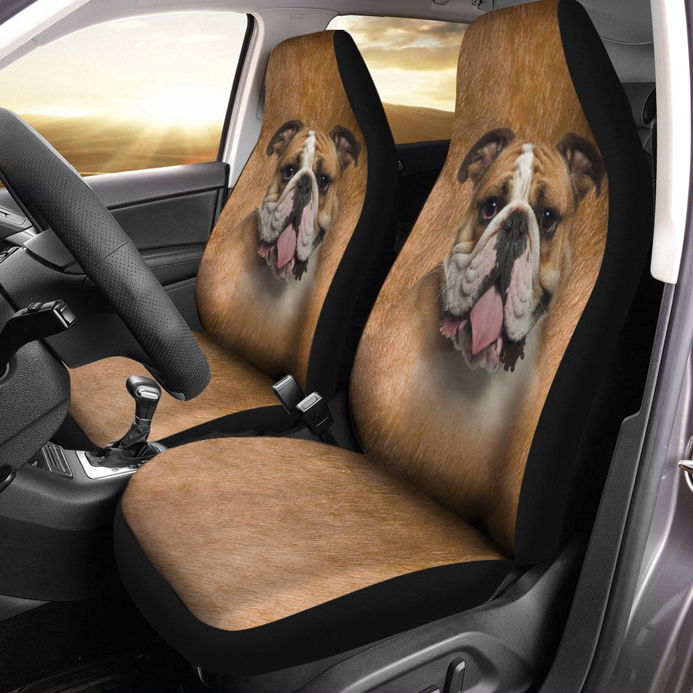 Bulldog Funny Face Car Seat Covers