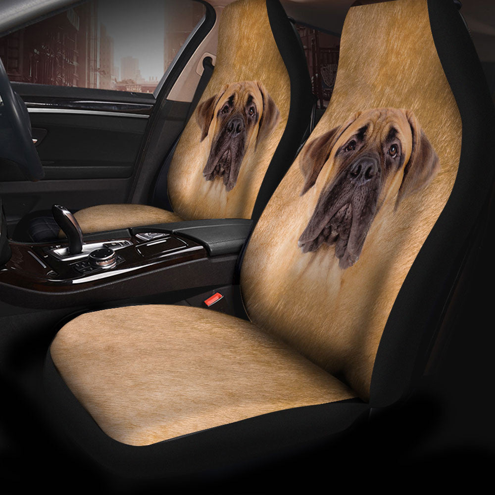 Bullmastiff Dog Funny Face Car Seat Covers