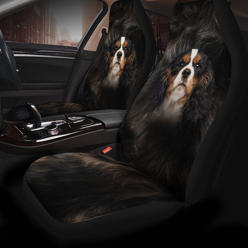 Cavalier King Charles Spaniel Dog Funny Face Car Seat Covers