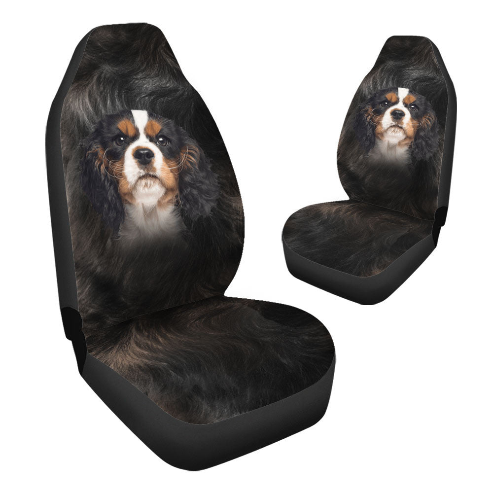 Cavalier King Charles Spaniel Dog Funny Face Car Seat Covers