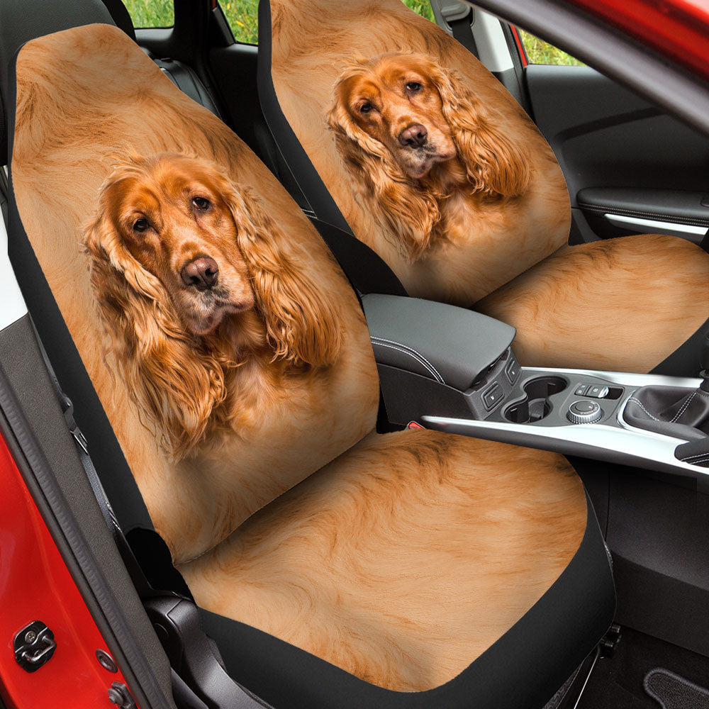 Cocker Spaniel Dog Funny Face Car Seat Covers