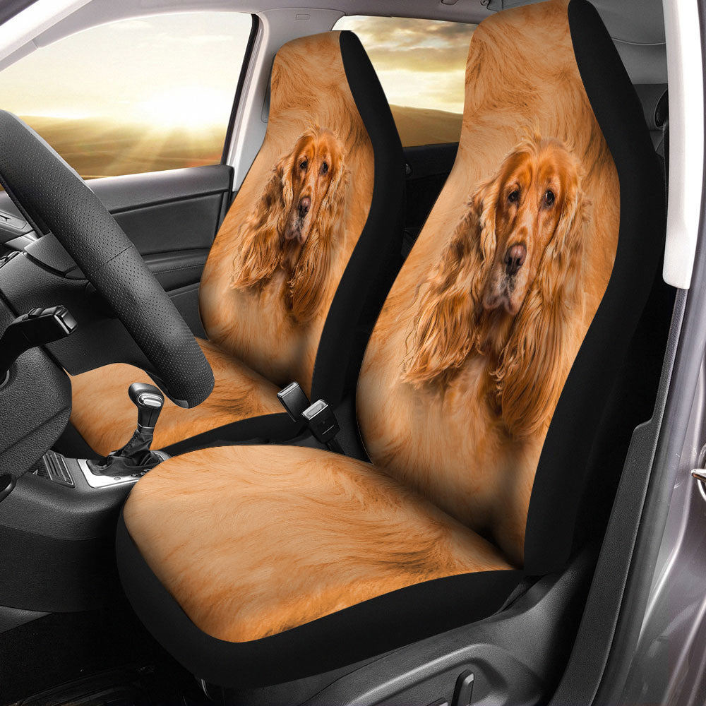 Cocker Spaniel Dog Funny Face Car Seat Covers