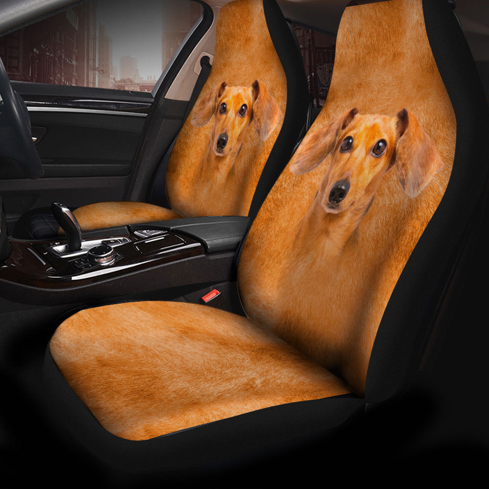 Dachshund Dog Funny Face Car Seat Covers