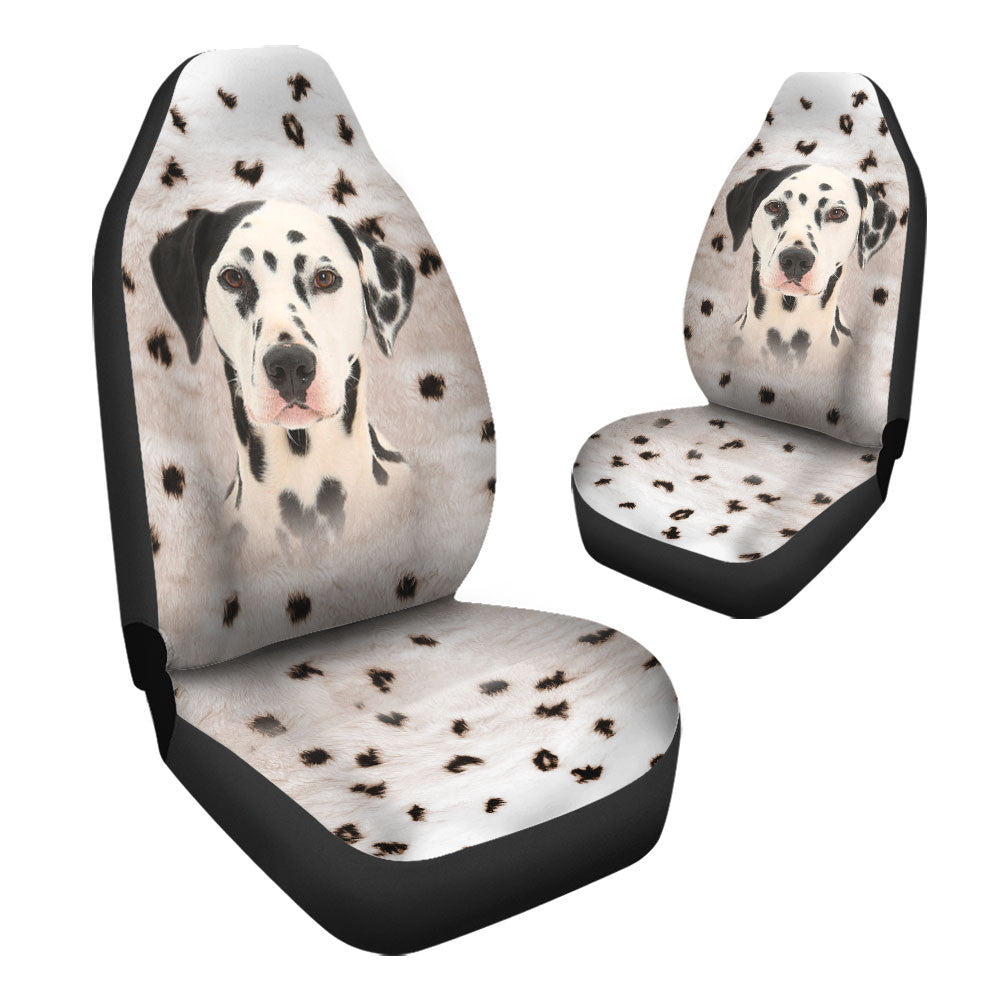 Dalmatian Dog Funny Face Car Seat Covers