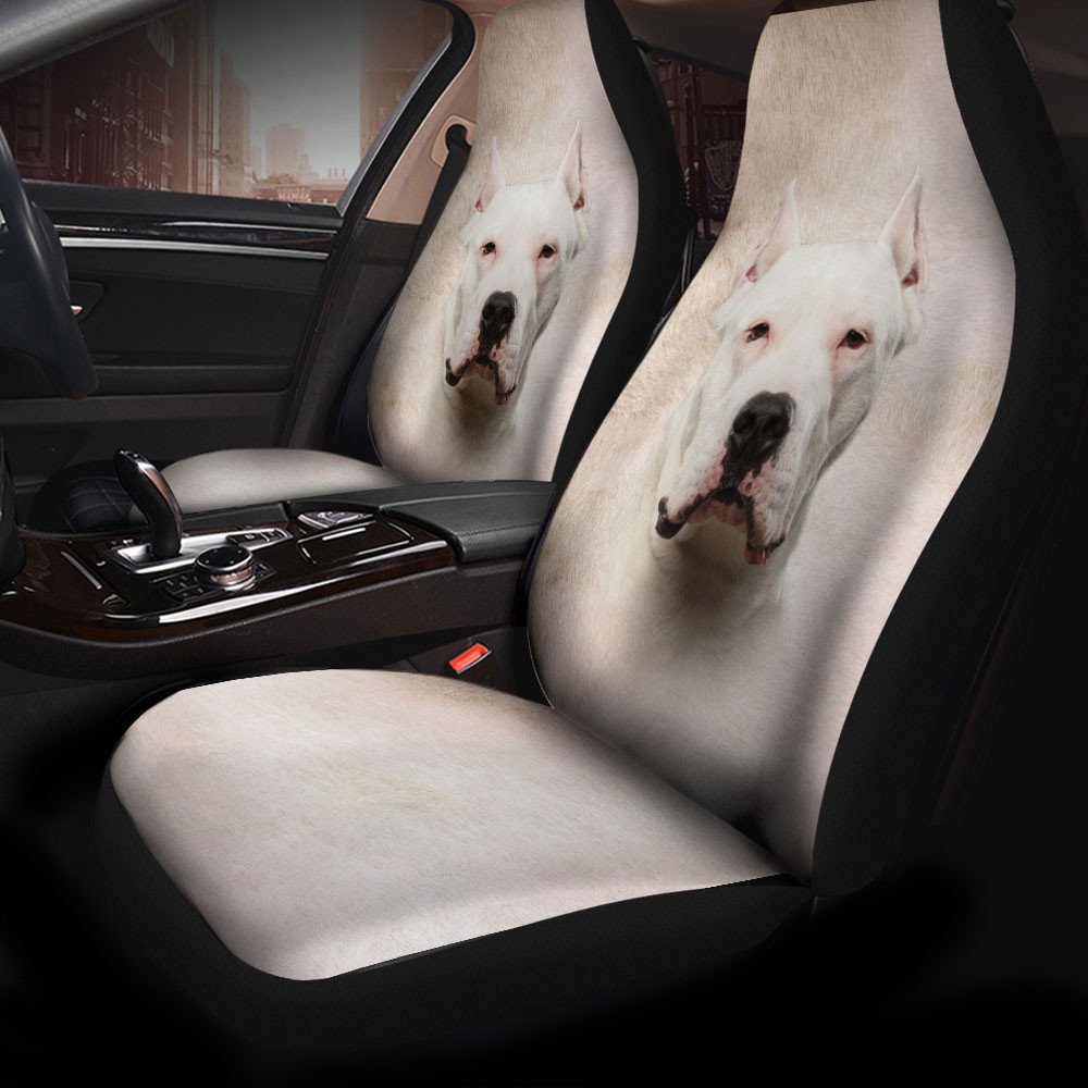 Dogo Argentino Dog Funny Face Car Seat Covers