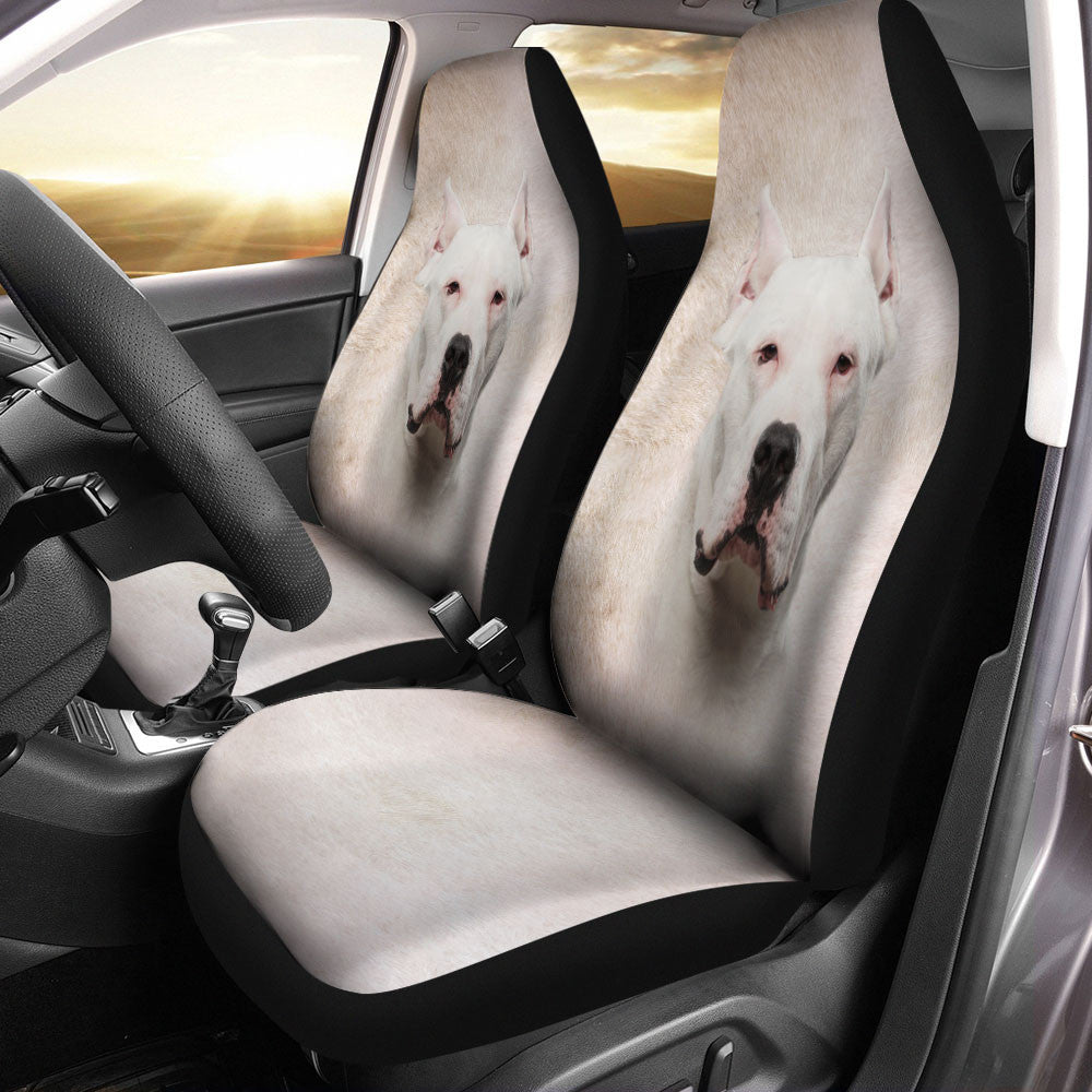 Dogo Argentino Dog Funny Face Car Seat Covers