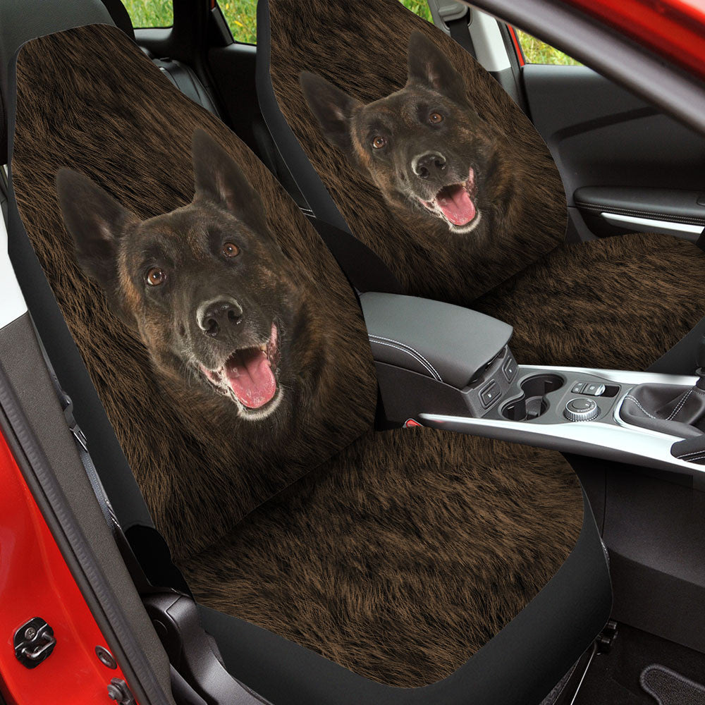 Dutch Shepherd Dog Funny Face Car Seat Covers