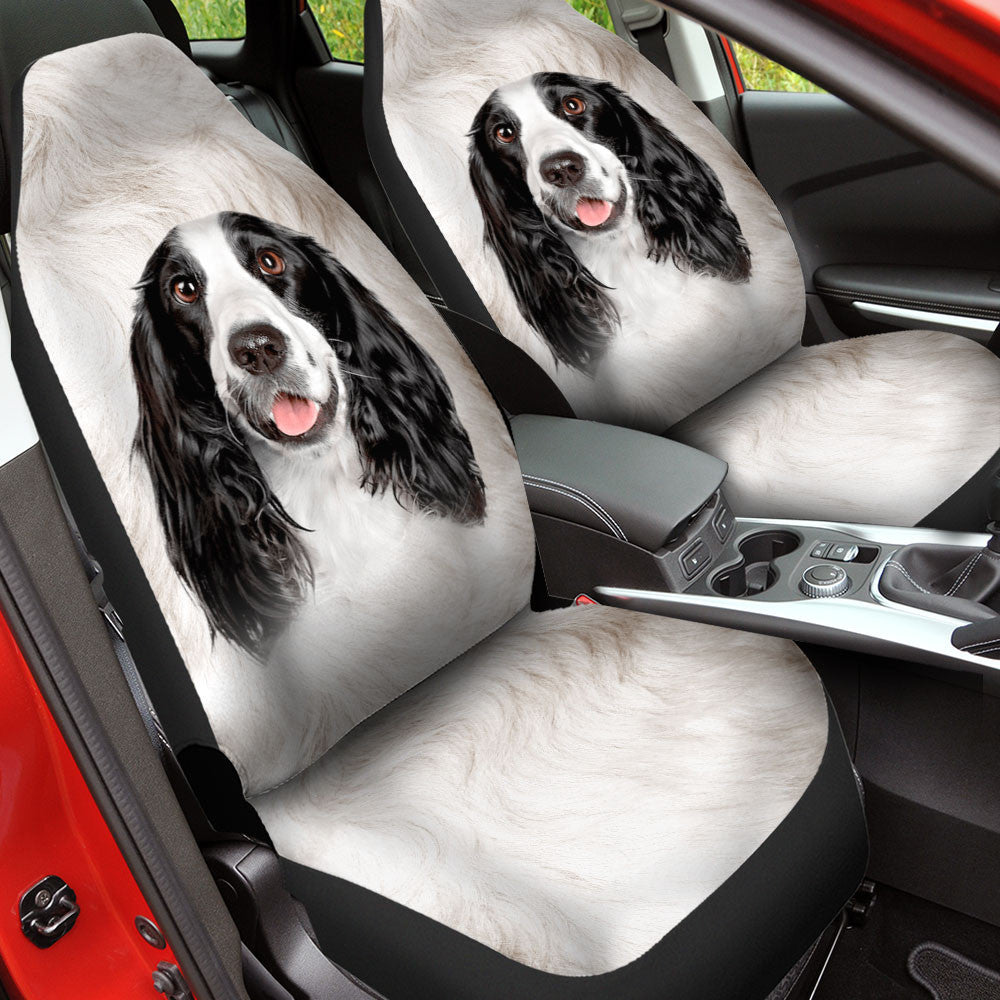 English Springer Spaniel Dog Funny Face Car Seat Covers