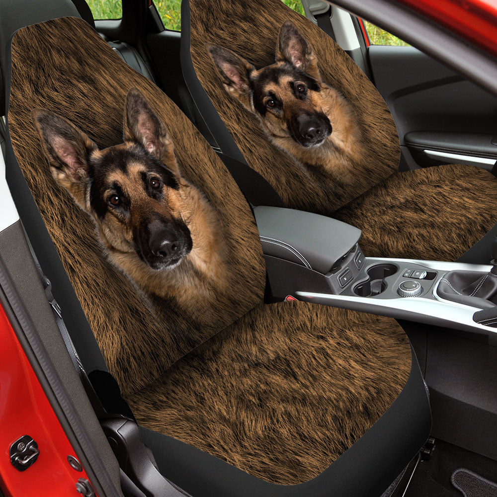 German Shepherd Dog Funny Face Car Seat Covers