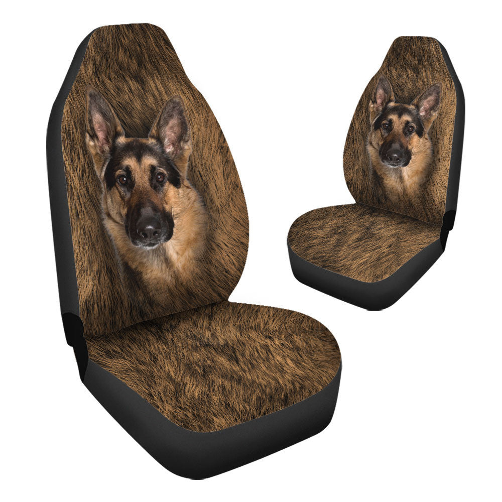 German Shepherd Dog Funny Face Car Seat Covers
