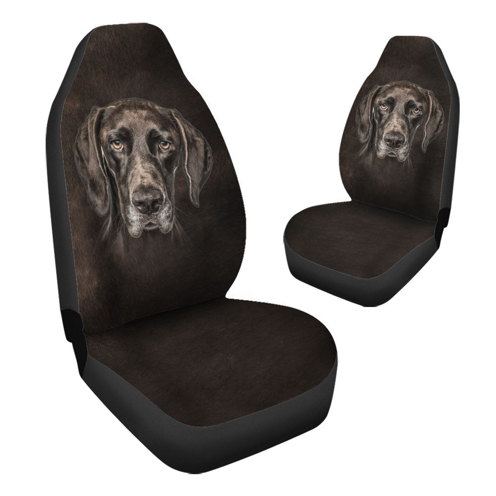German Shorthaired Pointer Dog Funny Face Car Seat Covers
