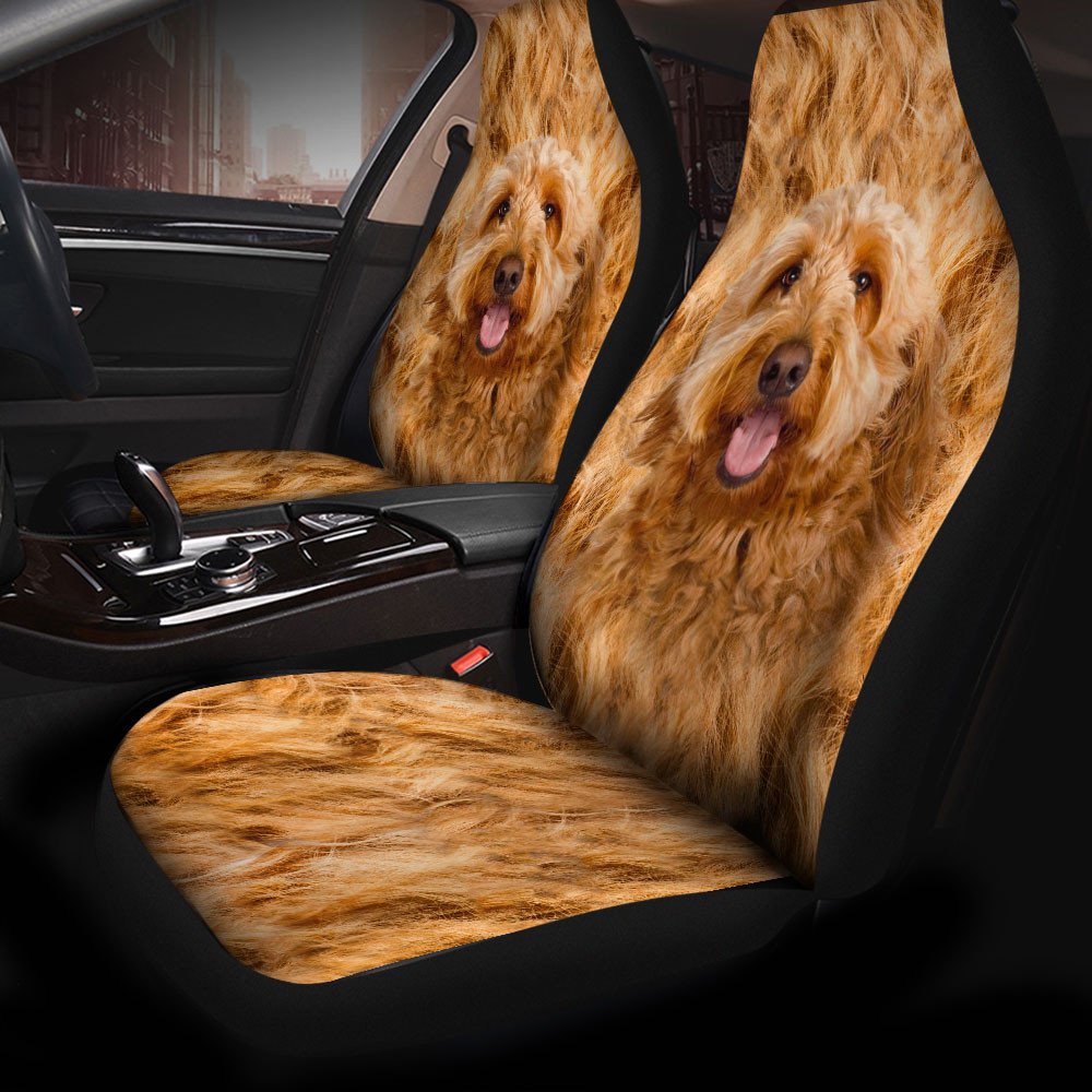 Goldendoodle Dog Funny Face Car Seat Covers