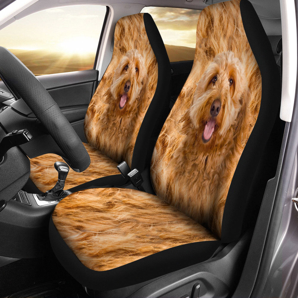 Goldendoodle Dog Funny Face Car Seat Covers