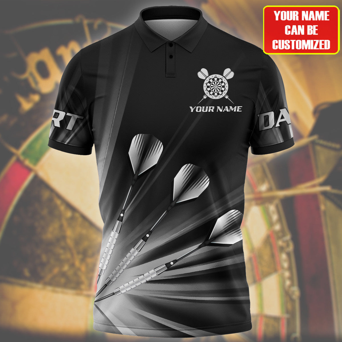 Personalized Colorful Dart Shirt Men Women Polo Shirt For Dart Team Uniform