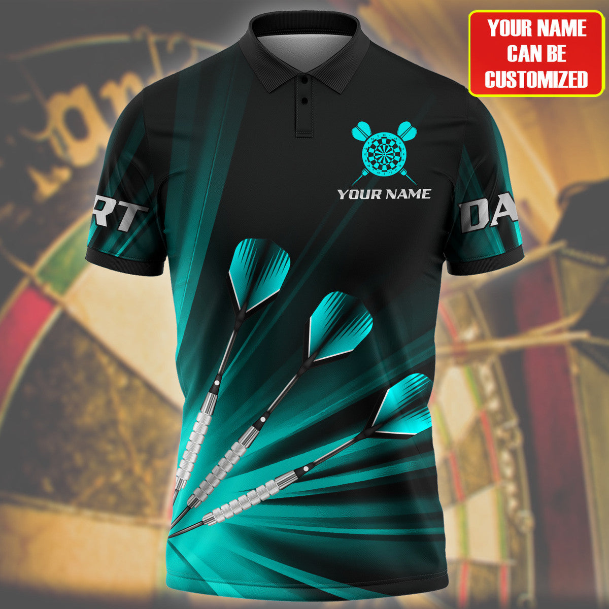 Personalized Colorful Dart Shirt Men Women Polo Shirt For Dart Team Uniform