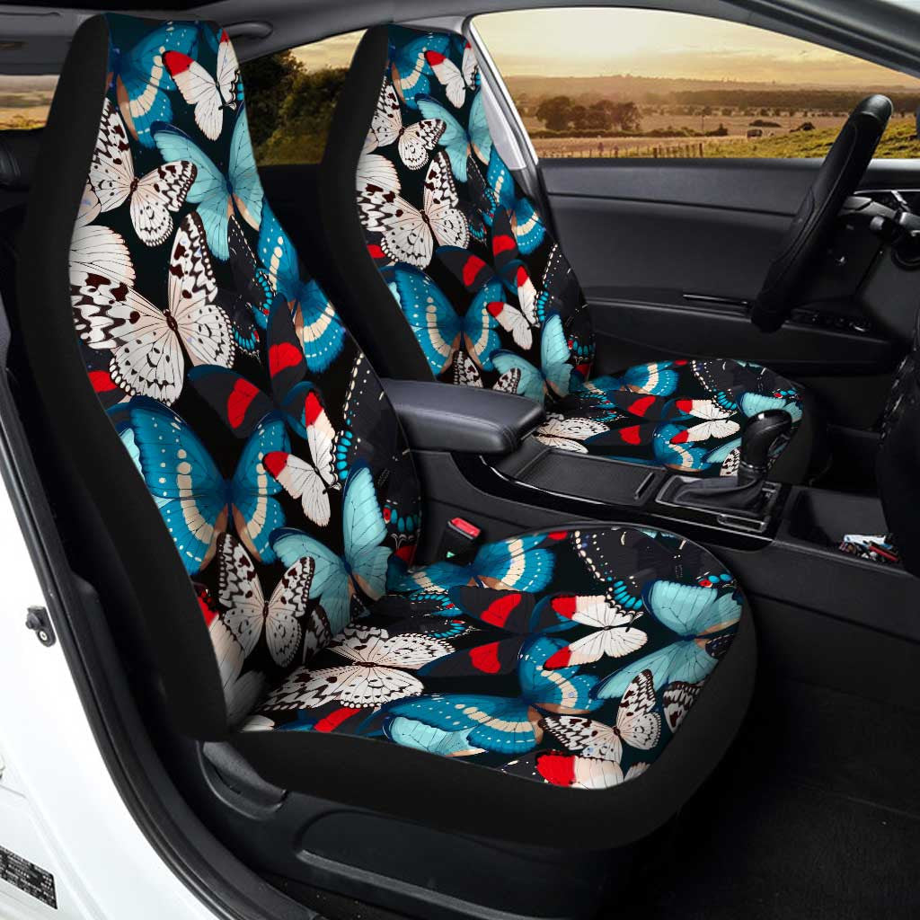 Swallowtail Butterfly Car Seat Covers Custom Insect Car Accessories