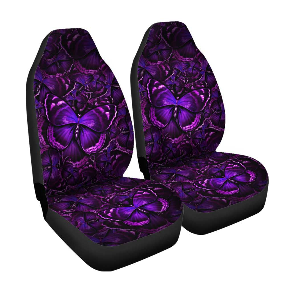 Purple Butterfly Car Seat Covers Custom Butterflies Car Interior Accessories