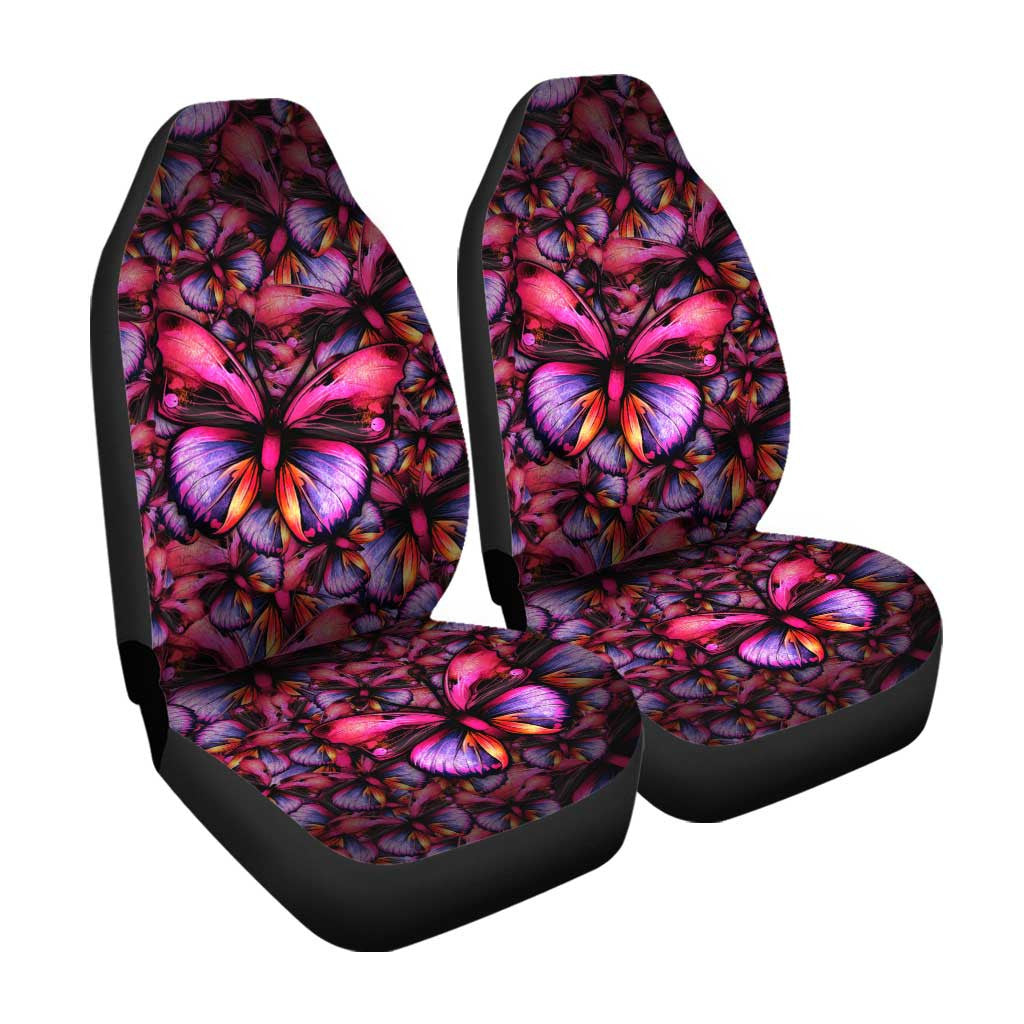 Purple Butterfly Car Seat Covers Custom Butterflies Car Accessories