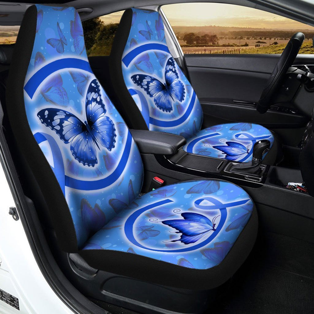 Butterfly Car Seat Covers Custom Colon Cancer Car Accessories Meaningful Gifts