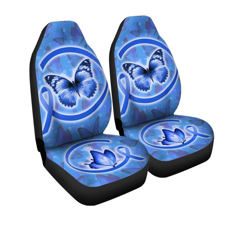 Butterfly Car Seat Covers Custom Colon Cancer Car Accessories Meaningful Gifts