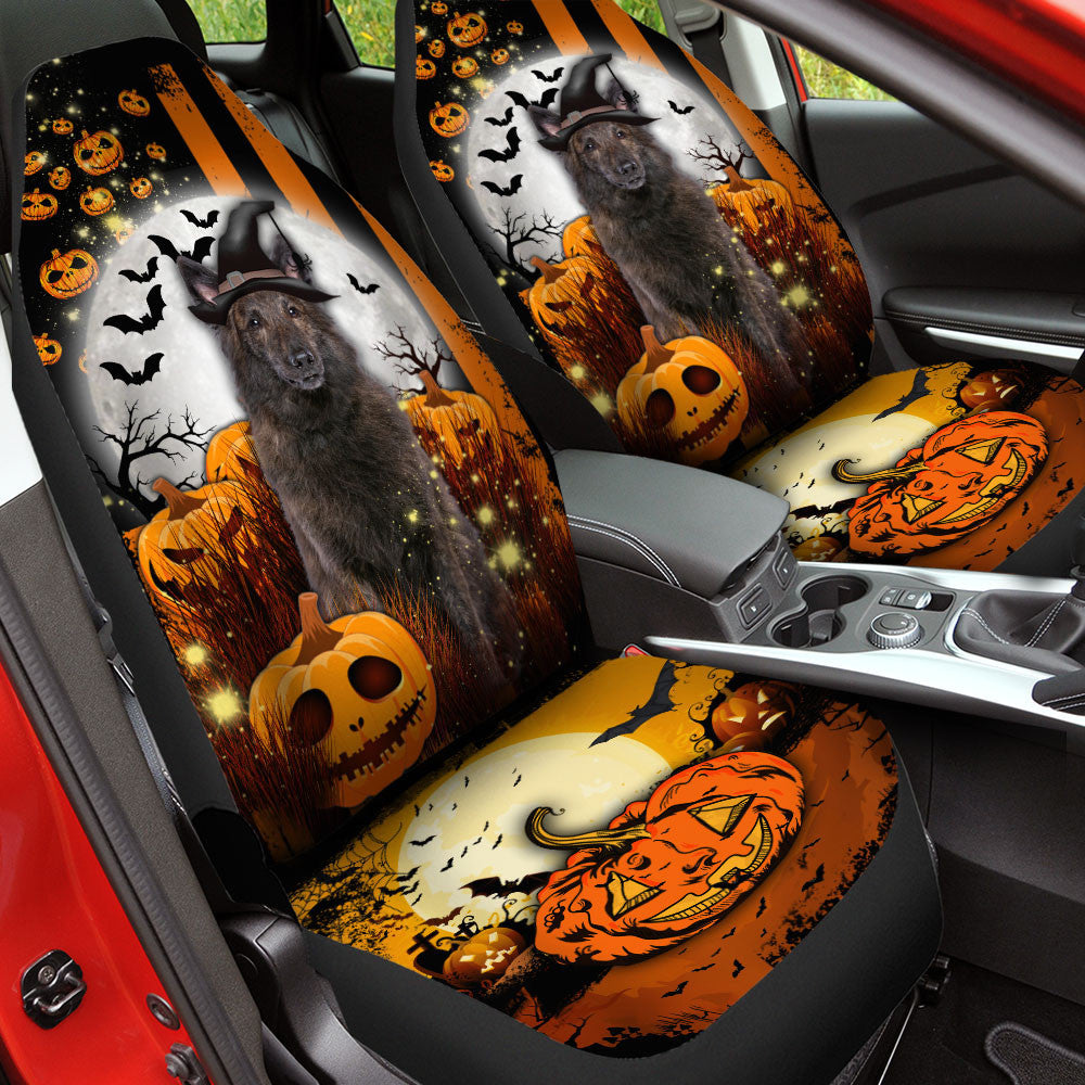 Dutch Shepherd Halloween Pumpkin Scary Moon Car Seat Covers