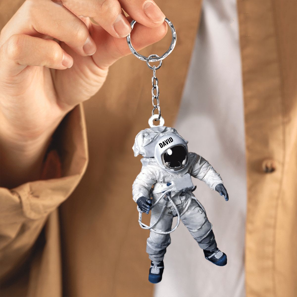 Personalized Astronaut Flat Acrylic Keychain for Astronaut
