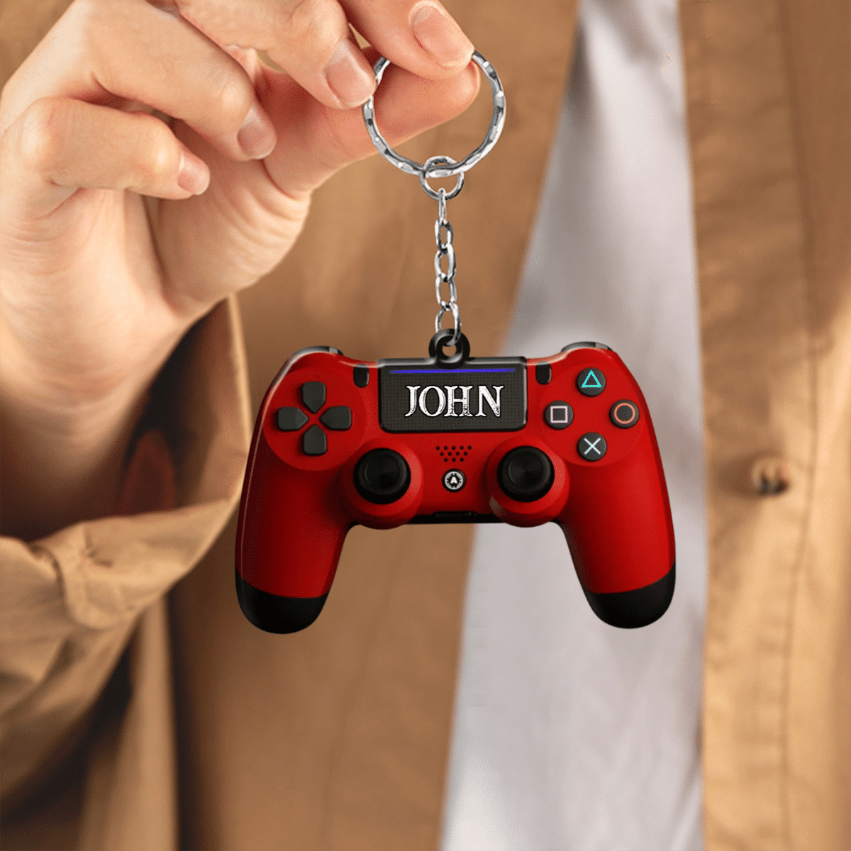 Personalized PS4 Gamer Custom Shaped Acrylic Keychain for PS Players