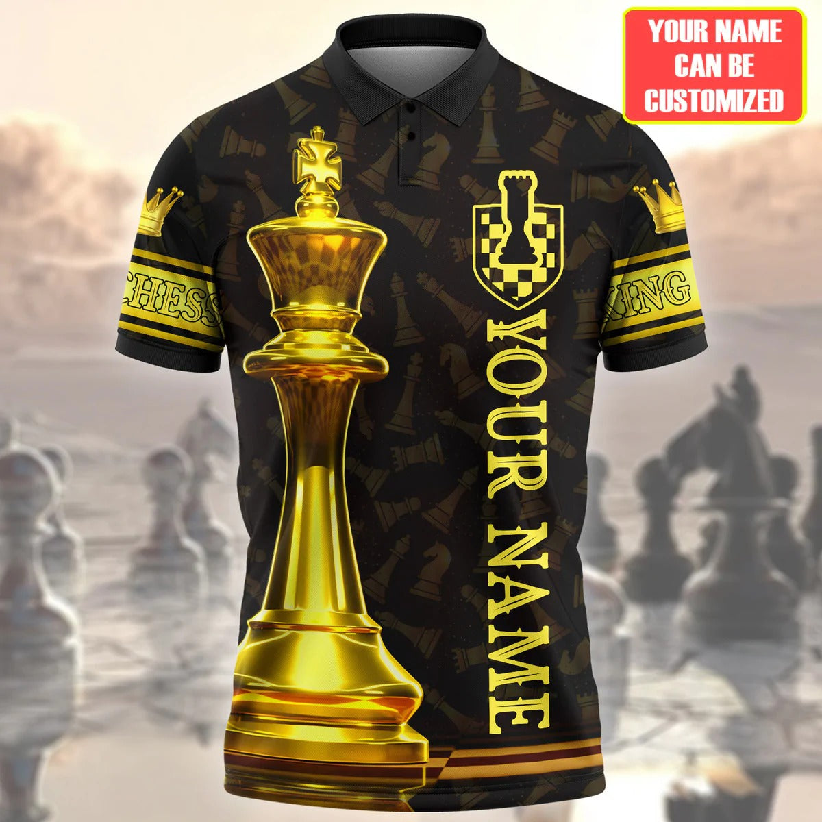 Custom Men Polo Shirt For Chess Player/ Chess Shirt Men/ Chess Team Uniform