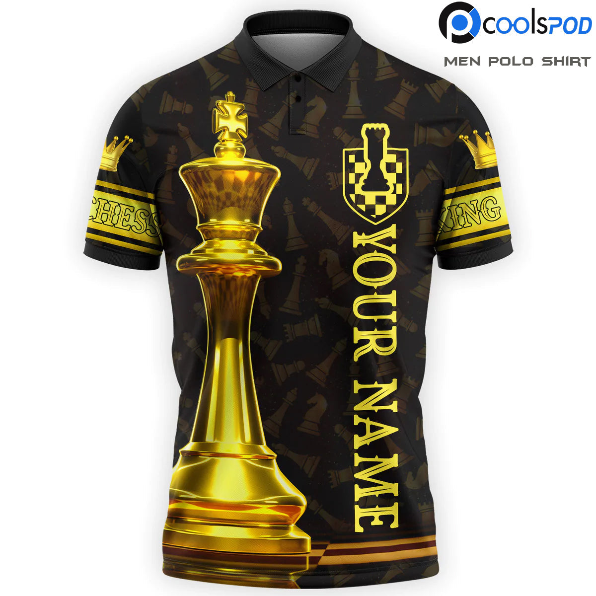 Custom Men Polo Shirt For Chess Player/ Chess Shirt Men/ Chess Team Uniform