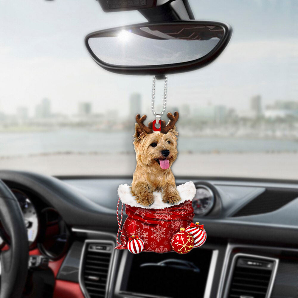 Cairn Terrier In Snow Pocket Christmas Car Hanging Ornament Coolspod Ornaments