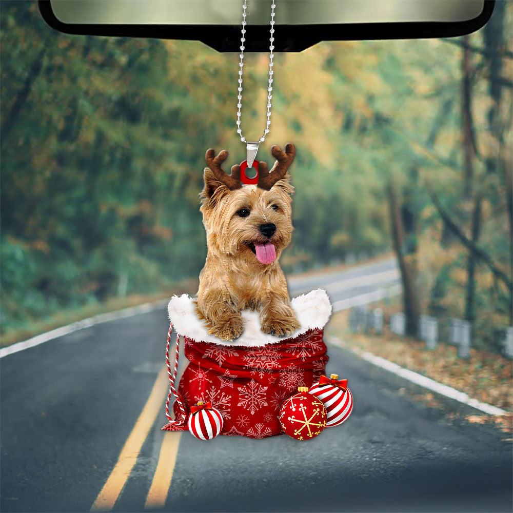 Cairn Terrier In Snow Pocket Christmas Car Hanging Ornament Coolspod Ornaments