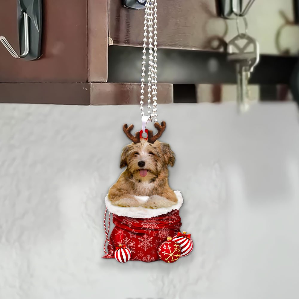 Havanese In Snow Pocket Christmas Car Hanging Ornament Coolspod Ornaments