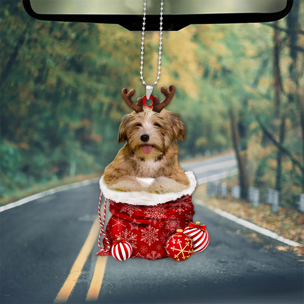 Havanese In Snow Pocket Christmas Car Hanging Ornament Coolspod Ornaments