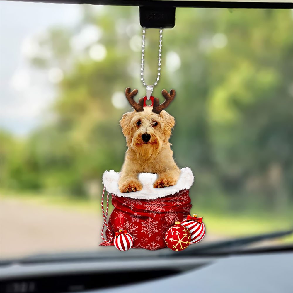 Schnoodle In Snow Pocket Christmas Car Hanging Ornament Coolspod Ornaments