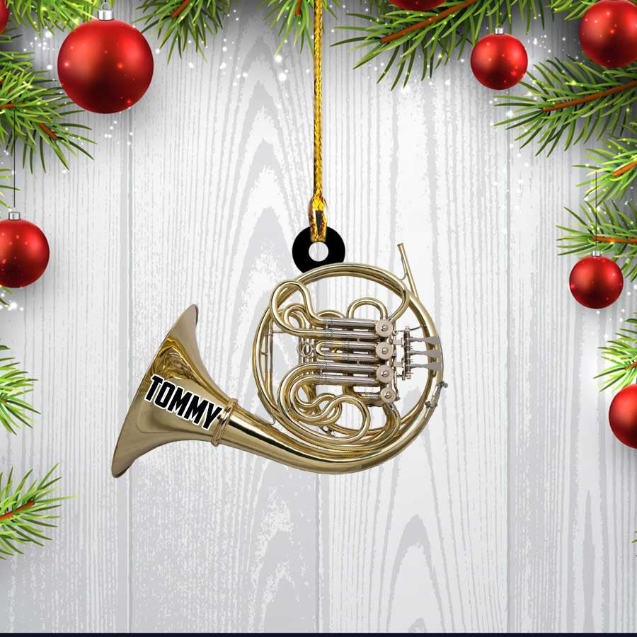 Personalized French Horn Instrument Christmas Ornament for Him French Horn Lovers