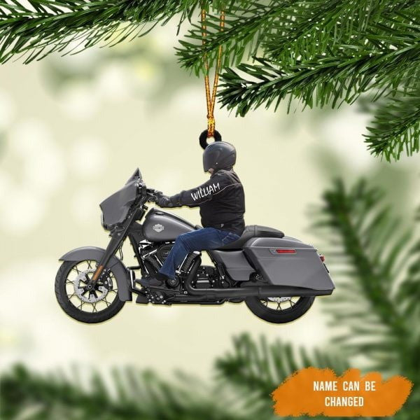 Personalized Biker Street Glide Motorcycle Ornament Colorful Bikes Flat Acrylic Ornament for Man